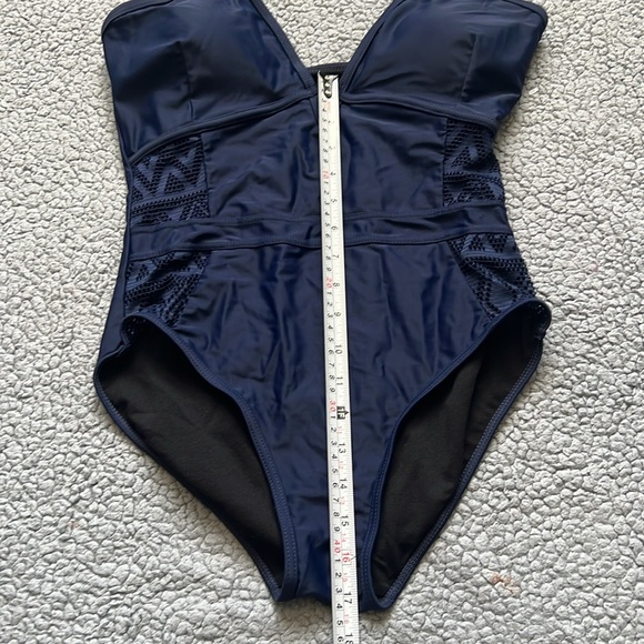 V Neck Tummy Control Side Cut Out Bathing Suit - Picture 10 of 10